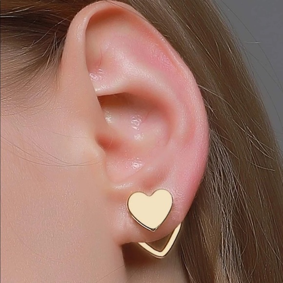 My Added Sparkle Jewelry - 3/$30 Gold Heart Studs